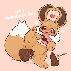 1girls 2019 3_toes :3 anthro begging begging_pose blush brown_eyes brown_fur candy canid canine chocolate clitoris dildo dipstick_tail drooling eevee female feral fluffy fluffy_tail food food_play fur furry half-closed_eyes heart heart-shaped_pupils holidays knot knotted_dildo looking_at_viewer looking_pleasured male mammal motion_lines multicolored_tail nintendo pawpads paws penetration pink_pawpads pokémon_(species) pokemon pokemon_(species) pokemon_rgby pussy pussy_juice saliva sex_toy shaking snout solo spread_legs spreading sweat tears teeth text thick_thighs toes trembling vaginal_penetration valentine's_day video_games wide_hips wolfwithwing