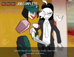 2025 animal_humanoid anthozoan anthozoan_humanoid apple arm_grab belt bite biting_lip biting_own_lip black_belt black_clothing black_eyes black_hair black_suit blush blush_lines bottomwear closed_eyes clothed clothed_female clothed_humanoid clothed_sex clothing cnidarian cnidarian_humanoid collared_shirt coral_glasses coral_humanoid dream_bbq dress_shirt duo ena_(dream_bbq) ena_(series) ena_(species) english_text eyelashes eyewear female female/female female_humanoid finger_fuck fingering fingering_partner food fruit glasses green_bottomwear green_clothing green_hat green_headwear green_shorts hair hand_in_pants hat headgear headwear humanoid humanoid_on_humanoid interspecies long_hair looking_at_another looking_at_partner marine marine_humanoid multicolored_body necktie open_belt open_bottomwear open_clothing open_pants outside outside_sex pants peruvian_female plant potatonebula public public_sex pussy red_body self_bite sex shirt short_hair shorts signature suit text topwear two_tone_body vaginal_penetration white_body white_clothing white_necktie white_shirt white_skin white_text white_topwear yuri