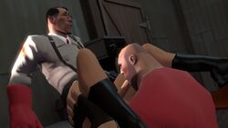 2boys 3d fellatio grabbing_legs heavy_(team_fortress_2) heavy_weapons_guy human human_male human_only male male_only medic medic_(team_fortress_2) oral orokerak sex submissive_medic team_fortress_2 yaoi