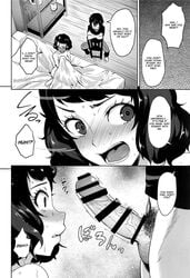 1boy 1girls atlus censored comic go-m male megami_tensei monochrome penis persona persona_5 ren_amamiya sadayo_kawakami shin_megami_tensei tagme teacher teacher_and_student text