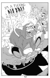anthro bdsm big_breasts big_butt black_and_white boots bound bovid breasts butt caprine christian_cross christian_symbol christianity clapping clothed clothed_anthro clothed_female clothed_male clothing comic confetti confetti_streamer cross crucifix cuff_(restraint) demon dialogue domestic_cat dominant dominant_male dominatrix english_text erection exposed_butt eye_patch eyewear facesitting felid feline felis female fish footwear fully_clothed fully_clothed_anthro fully_clothed_female fully_clothed_male gabriel_(gulpspooky) genitals goat group gulpspooky haplorhine hi_res huge_breasts huge_butt inverted_cross legwear lipstick makeup male male/male mammal marine markings mole_(marking) monkey monochrome mother_aamantha_(gulpspooky) nondelismell nun_habit nun_outfit nun_veil partially_clothed_anthro partially_clothed_male penis priest primate religion religious_clothing religious_symbol reptile restraints scalie scapular shark sharp_teeth shoes sister_bella_(gulpspooky) sister_dagotha_(gulpspooky) sitting sitting_on_another smothering socks speech_bubble spikes suffering teeth text thick_thighs thigh_boots thigh_highs tongue tongue_out torn_clothing torn_robe torture underwear veil wide_hips wrist_cuffs yelling