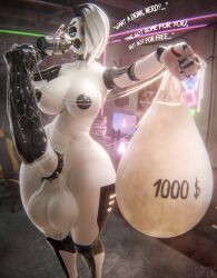 3d 3d_(artwork) abs accessory alcohol animal_genitalia animal_penis areola balls beverage big_balls big_breasts big_penis black_areola black_eyeshadow black_hair black_lips black_nipples black_penis blurred_background bodily_fluids bottle breasts cock_ring collar condom container cum cum_on_penis cum_string currency_symbol dialogue digital_media_(artwork) doctorpurple2000 dollar_sign drinking_alcohol english_text equine_genitalia equine_penis erection eyebrows eyeshadow facial_piercing filled_condom futanari genital_fluids genital_piercing genitals glass_bottle gradient_hair guinness hair hi_res holding_bottle holding_condom holding_container holding_object huge_balls huge_cock humanoid inside intersex jewelry lip_piercing lips looking_at_viewer machine makeup musk musk_cloud nipples not_furry offering offering_to_viewer penis penis_accessory penis_jewelry penis_piercing piercing rachel_(fnafgamern) raised_inner_eyebrows robot robot_humanoid sexual_barrier_device short_hair solo spiked_cock_ring spiked_collar spikes symbol talking_to_viewer text thick_thighs watermark white_body white_eyes white_hair wide_hips