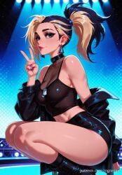 akali from k/da all out series by rognezart