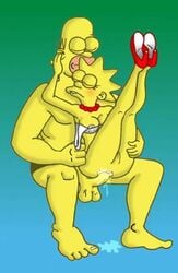 20th_century_studios accurate_art_style anal buggery color cum father_and_daughter female high_heels homer_simpson human incest lisa_simpson male straight the_simpsons yellow_body yellow_skin