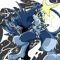 anthro camiod color electricity fur furry luxray male male_only nude pokemon pokemon_(species) solo tagme