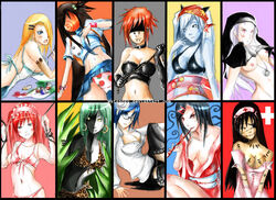 akatsuki_(naruto) alternate_costume big_breasts bikini breasts cleavage deidara genderswap genderswap_(mtf) hidan hoshigaki_kisame kakuzu konan naruto navel nipples nude nudity pain_(naruto) panties partial_nudity rule_63 sasori straight_hair swimsuit tobi uchiha_itachi uchiha_obito watapoku zetsu