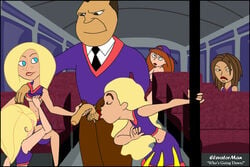 1boy bonnie_rockwaller bus cheerleader clothing cunnilingus disney disney_channel fellatio female handjob human jessica_(kim_possible) kim_possible kimberly_ann_possible male multiple_girls nipples oral penis pubic_hair short_skirt skirt steve_barkin straight straight_hair tara_(kim_possible)