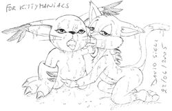 2005 animaniacs anthro asthexiancal cat cub digimon feline female fur furry furry_only gatomon mammal rita_(animaniacs) rita_and_runt tagme