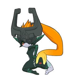 1girls anus ass bent_over female female_only imp imp_midna invitation looking_back midna nintendo ricosye solo source_request spread_anus straight_hair the_legend_of_zelda twilight_princess