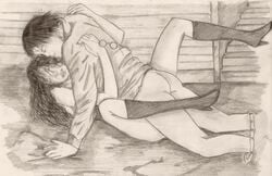 1girls bottomless female gryffindor harry_and_hermione harry_james_potter harry_potter hermione_granger male missionary monochrome sex sketch straight sweet_lemmon tagme witch_(harry_potter)