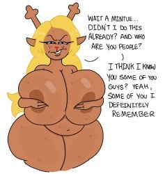 1girls 2025 2d 2d_(artwork) 2d_artwork annoyed annoyed_expression anthro antlers big_ass big_breasts blonde_female blonde_hair blonde_hair_female breasts brown_fur comedy deer deer_girl deltarune dialog dialogue digital_art digital_drawing_(artwork) digital_media_(artwork) female funny furry furry_female humor looking_at_viewer naked naked_female new_world_deer noelle_holiday nude nude_female red_nose reindeer reindeer_antlers solo tagme talking_to_viewer theslashfive thicc thick thick_thighs undertale_(series)