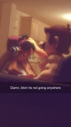 1boy 1girls 3d 3d_(artwork) big_penis blowjob brown_hair chair clothed clothed_female_nude_male clothing duo english_text enormous_penis erection facial_hair fellatio female genitals gigantic_penis hand_on_head hat headphones huge_cock human human_meggy human_on_human human_only idiotboxangel indoors kitchen large_penis light-skinned_female light-skinned_male light_skin living_room male male/female mammal mario mario_(series) mature mature_female mature_male meggy_spletzer muscles muscular muscular_male nintendo nude nude_male nude_male_clothed_female oral oral_sex orange_hair penis penis_in_mouth red_hat sex shirt sitting sitting_on_chair smg4 snapchat straight straight_sex text thick_penis vein veiny_penis white_shirt