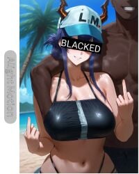 bitch blacked breasts groping groping_breasts middle_finger sluts