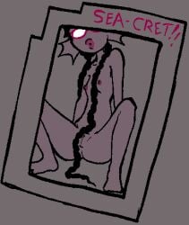 dreadlocks homestuck homestuck_troll long_hair meenah_peixes naked naked_female nicksiick nude nude_female photo_(object) pursed_lips small_breasts solo solo_female squatting