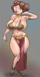 artist_request big_ass big_breasts breasts female leia_sodo les_kassos parody slave_outfit star_wars thick_thighs