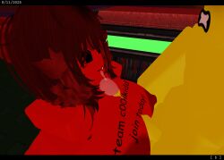 3d baronaces c00lgirll_(oc) commission elliot_(forsaken) female forsaken forsaken_(roblox) gritted_teeth leaking leaking_precum paizuri paizuri_lead_by_female red_body red_hair red_skin request roblox roblox_game roblox_studio robloxian self_upload tagme tongue_out yellow_skin