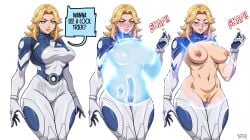 1girls 2d absurdres anal_plug ass athletic athletic_female belt big_ass big_breasts big_thighs blonde_hair blue_eyes bodysuit breasts buttplug buttplug_in_ass censored censored_nipples censored_pussy dialogue dildo dildo_in_pussy dildo_reveal earrings fantastic_four female female_focus female_only gigantic_ass gigantic_thighs highres hip_dips hoop_earrings huge_ass huge_thighs invisible_woman invisible_woman_(marvel_rivals) jewelry large_breasts long_hair marvel marvel_comics marvel_rivals milf nipples pussy sex_toy skintight smile solo spread_ass sue_richards sue_storm superhero_costume superheroine tagme text thick_hips thick_thighs thighs white_background x-ray yatagarasupen