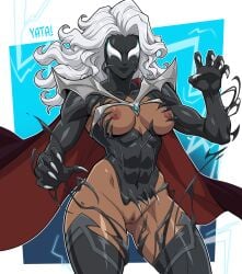 1girls ai_assisted breasts dark-skinned_female dark_skin female female_focus female_only large_breasts looking_at_viewer marvel marvel_comics marvel_rivals marvel_tokon:_fighting_souls ororo_munroe solo storm_(marvel_rivals) storm_(x-men) symbiote thick_thighs thighhighs thighs venom_(marvel) venomized wide_hips x-men yatagarasunopen yatagarasupen