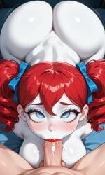 1boy 1boy1girl 1female 1girls 1male ai_generated ass back bed belly_button big_ass big_breasts blowjob blue_eyes blue_ribbon blush breasts curly_hair eyelashes fellatio female female_focus freckles freckles_on_face hair hair_ribbon lips lipstick looking_at_viewer looking_up male naked naked_female naked_male navel nude nude_female nude_male on_bed penis pixai poppy_(poppy_playtime) poppy_playtime pov red_hair red_lips red_lipstick ribbon ribbon_in_hair ribbons short_stack shortstack straight twintails urikoito