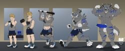 2025 4_toes 5_fingers 5_toes abs admiring_self after_transformation animal_genitalia animal_penis anthro arm_hair arm_markings arm_tuft armpit_tuft artist_logo athletic athletic_human athletic_male athletic_wear balls bandai_namco base_one_layout becoming_erect bicep_curl biceps big_balls big_bulge big_chest big_muscles big_penis biped black_claws black_highlights black_lips black_markings black_nipples black_nose black_pawpads blonde_hair blue_eyes blue_highlights blue_markings blue_penis blue_stripes blue_tongue bodily_fluids body_expansion body_hair body_size_growth bottomwear breath broad_shoulders bulge calf_muscles canid canine canine_genitalia canine_penis cheek_tuft claws clenched_teeth clothed clothed_human clothed_male clothing container crotch_tuft cup destroyed_clothing digimon digimon_(species) digitigrade dipstick_ears dipstick_fingers dipstick_toes dripping dumbbell ear_markings ears_back ejaculation elbow_tuft erection exercise exercise_clothing exercise_equipment expansion facial_markings facial_tuft fangs feet finger_claws fingerpads fingers fist flat_colors flexing flexing_bicep flexing_both_biceps fluffy fluffy_tail footwear forearm_muscles fur fur_growth genital_expansion genital_fluids genital_transformation genitals gloves_(marking) gradient_background grey_body grey_fur grey_markings growth gym_bottomwear gym_equipment gym_shorts hair hair_to_fur hand_on_head hand_on_neck hand_on_own_head hand_on_own_neck hand_pads hanging_from_bar head_markings hi_res highlights_(coloring) holding_container holding_cup holding_dumbbell holding_object human human_to_anthro imminent_transformation jogging justinfox knot knotted_penis leaking_precum leg_markings lips logo logo_on_shirt male male_only mammal mane markings mid_transformation multicolored_body multicolored_ears multicolored_fur muscle_growth muscles muscular muscular_anthro muscular_human muscular_male navel neck_tuft nipples nude nude_anthro nude_male panting pawpads paws pecs penis penis_poking_out penis_through_leghole pivoted_ears plantigrade plantigrade_to_digitigrade pointy_ears pose precum precum_drip presenting protein_powder protein_shake pull-up_(exercise) quads sequence serratus shadow sharp_teeth shirt shirt_rip shoes shorts shoulder_tuft simple_background size_transformation snaggle_teeth sneakers snout snout_growth snout_markings solo species_transformation spiked_fur spiky_fur standing striped_body striped_fur stripes tail tail_growth tank_top tearing_clothing tearing_shirt tearing_shoes tearing_shorts teeth tight_bottomwear tight_clothing tight_footwear tight_gym_shorts tight_shirt tight_shoes tight_shorts tight_tank_top tight_topwear toe_claws toes tongue tongue_out topwear torn_bottomwear torn_clothing torn_gym_shorts torn_shirt torn_shoes torn_shorts torn_tank_top torn_topwear transformation transformation_sequence transformation_through_drink transformation_through_food triceps tuft two_tone_body two_tone_fur weightlifting weights weregarurumon white_claws workout workout_clothing workout_equipment