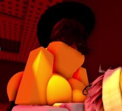 1boy 1girls 3d 3d_(artwork) animated back_view big_ass big_butt cowboy_hat cum_inside cum_inside_pussy female longer_than_30_seconds male markfapper12 moaning pussy reverse_cowgirl_position roblox roblox_game roblox_studio robloxian self_upload shorter_than_one_minute sound sunlight_rays tagme thighs video whorblox_adventure