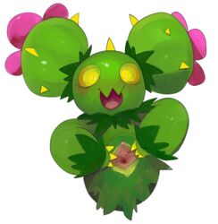 1girls :3 blush cactus female feral flora_fauna liteu maractus nintendo plant pokémon_(species) pokemon pokemon_bw pussy simple_background solo_focus spread_pussy spreading uncensored video_games white_background