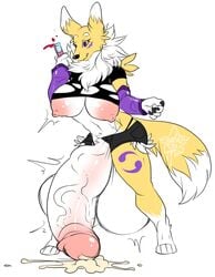 1futa 4_fingers 4_toes anthro ass ball_growth balls big_ass big_breasts big_butt breast_expansion breasts butt canid canine cholericat claws clothed clothing cum cum_on_ground dickgirl digimon digimon_(species) expansion full_body furry futa_only futanari growth hi_res hips huge_ass huge_breasts huge_butt humanoid humanoid_penis hyper hyper_balls hyper_penis intersex large_ass large_breasts large_butt mammal mammal_humanoid nipples penis penis_growth potion renamon retracted_foreskin solo standing thick thick_ass thick_thighs thighs torn_clothing uncut vein white_balls wide_hips