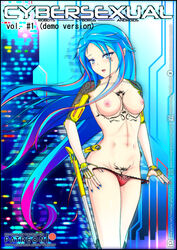 1girls :p areolae blue_background blue_eyes blue_hair blue_nails blush breasts cyborg exoskeleton eyebrows_visible_through_hair eyeshadow female fingernails highres long_hair looking_at_viewer makeup mechanical_arm mechanical_hands mechanical_legs mechanical_parts medium_breasts milesa_(neptor_kriegor) nail_polish neptor_kriegor nipples open_mouth original panties patreon patreon_username pubic_tattoo red_panties red_pupils shiny shiny_skin solo_focus tattoo teeth thighs tongue tongue_out tribal_tattoo underwear very_long_hair watermark