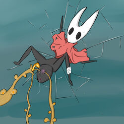 before_sex cape cloak hollow_knight hornet_(hollow_knight) insect_abdomen insect_girl insects plant red_cape spider_web spread_pussy tagme teasing tentacle trapped