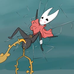 cape cloak corruption double_penetration female heart-shaped_pupils hollow_knight hornet_(hollow_knight) insect_abdomen insect_girl insects juices penetration plant pussy rape red_cape restrained sex spider_web spread_legs stomach_bulge tentacle trapped vaginal_penetration