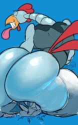 ass ass avian bird conadolpomp male robot scratch_(sonic) tagme tongue_out