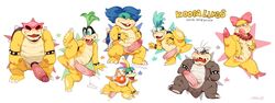 anthro anus bebebebebe cum english_text erection female humanoid_penis iggy_koopa koopa koopaling larry_koopa lemmy_koopa ludwig_von_koopa male male_focus mario_(series) morton_koopa_jr. multiple_images nintendo penis pussy roy_koopa scalie solo text uncut vein veiny_penis video_games wendy_o._koopa white_background