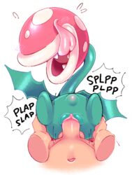 absurd_res blush exed_eyes female first_person_view flora_fauna highres human male male_pov mammal mario_(series) nintendo piranha_plant plant sex stomach_bulge straight super_smash_bros. vaginal_penetration video_games white_background