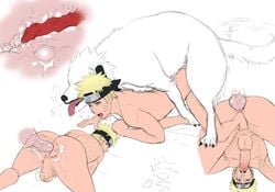 aizenhower akamaru_(naruto) all_fours anal anal_penetration anal_sex armpit_hair ass backsack balls bent_over canid canine canis cum doggy_style domestic_dog duo edit feral_on_human feral_on_male feral_penetrating_human from_behind_position fur gay human human_on_feral knot male male_on_feral male_only mammal naruto orgasm penile_penetration penis sex uzumaki_naruto yaoi zoophilia