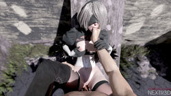 yorha 2b from nier: automata by nextr3d