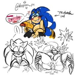 1girls bimbo black_and_white breasts deerpizza_pie drunk eyeshadow female furry lipstick makeup oral outercourse paizuri penis precum pussy rule_63 sonic_(series) sonic_the_hedgehog sonique_the_hedgehog tails vaginal_penetration