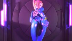 3d akairink animated ass ass_grab blonde_hair bodysuit looking_back loop metroid nintendo no_sound pink_light ponytail presenting_ass purple_light samus_aran source_filmmaker super_smash_bros. tagme video zero_suit zero_suit_samus