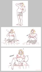 1boy 1futa 2019 ? animal_humanoid areolae balls blonde_hair breast_growth breasts bulge canid canid_humanoid canine canine_humanoid clothed clothing comic drinking erect_nipples erection eyewear futanari futanari_transformation gender_transformation glasses hair hand_on_breast happy huge_breasts human human_to_anthro humanoid intersex long_hair male mammal navel nipples nude overweight overweight_futanari overweight_male penis penis_out smile solo spread_legs spreading strawberrytfs surprise tail_growth tenting topless torn_clothing transformation wolf_humanoid