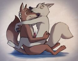 2019 2boys canid canine canis cum disney duo erection gary_(zootopia) gay larry_(zootopia) male male_only mammal penis s1m simple_background wolf yaoi zootopia