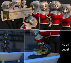 3d anthro avian bathtub bird clones deedonis doctor_pigeonhart female furry pigeon