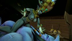 3d animated blizzard_entertainment bondage cowgirl_position draenei femdom hooves horns kaminakirei male_draenei nipples princess_talanji restrained sound tagme troll_(warcraft) troll_female video warcraft world_of_warcraft zandalari_troll