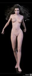1girls 3d artist_name bare_shoulders barefoot big_breasts black_eyes black_hair breasts busty curvy erect_nipple erect_nipples eyelashes female female_only front_view hourglass_figure human long_hair looking_at_viewer naked nipples nude open_mouth original_character pose posing pussy reflection shaved_pussy siliconaya simple_background solo standing voluptuous wide_hips