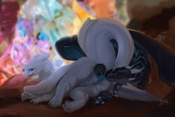 3:2 animal_genitalia ass cave claws cloaca crystal cunnilingus curling_toes dragon dragon_egg dreamworks duo egg egg_from_vagina egg_laying european_mythology feet female feral fury_(httyd) genitals hamham5 hi_res hindpaw how_to_train_your_dragon licking light_fury looking_back lying male male/female mythological_creature mythological_scalie mythology nubless oral paws pushing_out raised_tail scalie sex soles tail toe_claws toes tongue tongue_out vaginal_penetration vulva western_dragon xero_(captainscales)