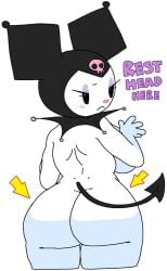 arrow arrow_(symbol) arrows ass cassettedream dream-cassette hoshime kuromi looking_back sanrio