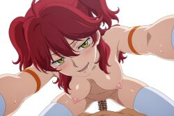 1girls ai_generated breasts female_villain freckles freckles_on_face ginger ginger_female ginger_hair gundam gundam_00 hazel_eyes large_breasts looking_at_viewer male_pov more_at_source nena_trinity pale-skinned_female pale_skin red_hair redhead redhead_female redheaded_female twintails twintails_(hairstyle) vaginal vaginal_penetration vaginal_sex villainess yellow_eyes