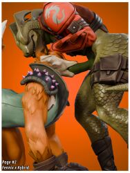 3:4 3d_(artwork) absurd_res all_fours blender_(artwork) border bottomless canid canine clothed clothing comic comic_panel digital_media_(artwork) dragon english_text epic_games fellatio fennix_(fortnite) fortnite fortnite:_battle_royale fortnite:_save_the_world fox genitals hi_res humanoid_genitalia humanoid_penis hybrid hybrid_(fortnite) kneeling male male/male mammal moan mostly_nude mythological_canine mythological_creature mythological_scalie mythology oral orange_background pantsless penetration penile penis prehistoric_species scalie sex simple_background smile streetsign01 text true_fox white_border