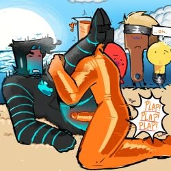 2boys adamation_inc. adamationz anal anal_sex balloon_(ii) beach beach_background blush caught caught_in_the_act fucking fucking_ass gay gay_anal gay_domination gay_sex gijinka hard_sex hardcore heart highres humanization i_dont_know_what_to_tag idk_what_to_tag_it inanimate_insanity inanimate_insanity_(season_2) inanimate_insanity_invitational lightbulb_(ii) mephone4 moaning object_show object_shows oj_(ii) onomatopoeia paintbrush_(ii) robot_boy robot_humanoid speech_bubble thrusting thrusting_into_ass tremble_lines tremble_spikes x-ray_view yaoi yokosokirai