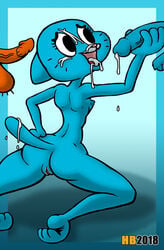 anthro ass blue_fur breasts cartoon_network cum cum_in_mouth cum_inside cum_on_face cum_on_tail darwin_watterson domestic_cat erect_nipples faceless_male felid feline felis fellatio female fish fur group group_sex gumball_watterson handjob hentai_boy holding_penis incest kneeling male mammal marine mature_female mother mother_and_son nicole_watterson nipples nude open_mouth oral parent penis pussy sex solo_focus son straight the_amazing_world_of_gumball threesome