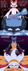 anal anal_sex angry angry_face bed big_ass big_butt cuchuflin edit femboy gay generation_4_pokemon generation_6_pokemon humiliation male/male mega_evolution mega_lucario payback pokemon revenge revenge_sex riolu thrusting