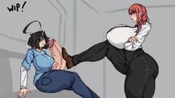 01chairat 1futa 1girls big_butt big_penis black_hair cbt chainsaw_man clothed cock_and_balls_torture cum cum_on_face curvy curvy_figure erect_nipples erect_penis fat_ass female femdom foot_on_penis futa/female futanari humiliation hyper hyper_penis lesbian long_penis maggie_(01chairat) makima_(chainsaw_man) oc red_hair self_insert stepping_on_penis thick_ass thick_penis thick_thighs veins veiny_penis voluptuous wide_hips yuri